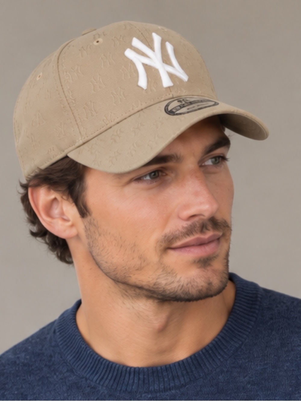 NY Beige hat new in package. Unisex. Great for casual days.